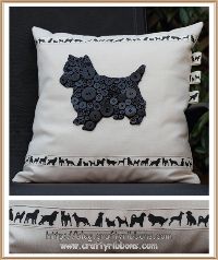 Button dog cushion